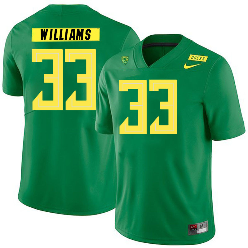 Men #33 Evan Williams Oregon Ducks College Football Jerseys Stitched Sale-Green - Click Image to Close